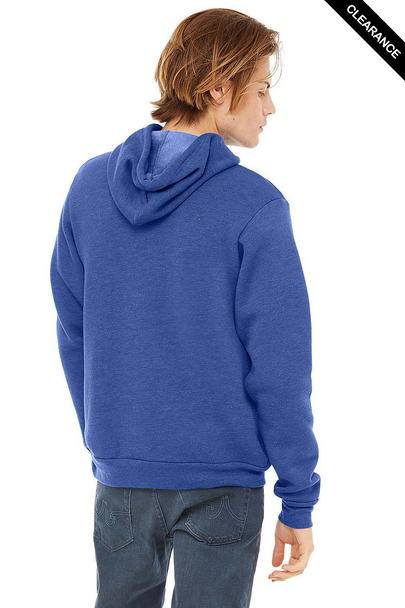 Clearance - Bella+Canvas 3719 Unisex Sponge Fleece Pullover Hoodie | Heather True Royal