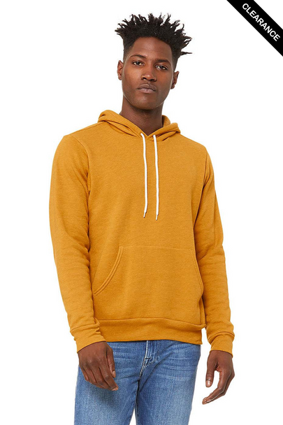 Clearance - Bella+Canvas 3719 Unisex Sponge Fleece Pullover Hoodie | Heather Mustard