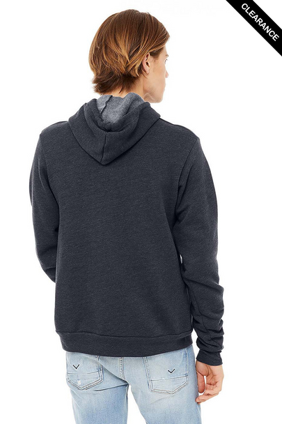 Clearance - Bella+Canvas 3719 Unisex Sponge Fleece Pullover Hoodie | Heather Navy