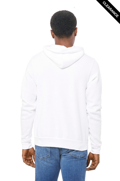 Clearance - Bella+Canvas 3719 Unisex Sponge Fleece Pullover Hoodie | DTG White