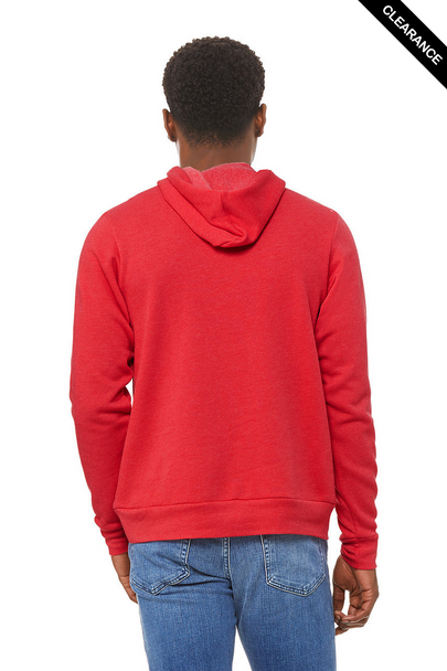 Clearance - Bella+Canvas 3719 Unisex Sponge Fleece Pullover Hoodie | Heather Red