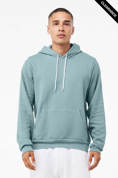 Clearance - Bella+Canvas 3719 Unisex Sponge Fleece Pullover Hoodie | Heather Blue Lagoon