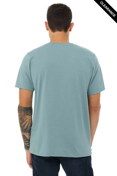 Clearance - Bella+Canvas 3001CVC Jersey Short Sleeve Tee | Heather Blue Lagoon