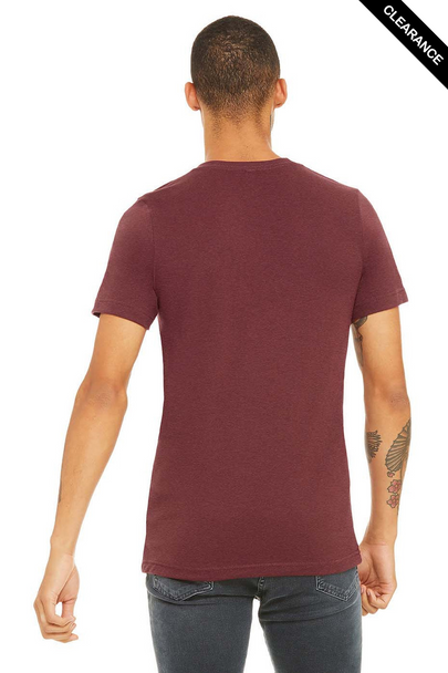 Clearance - Bella+Canvas 3001CVC Jersey Short Sleeve Tee | Heather Cardinal