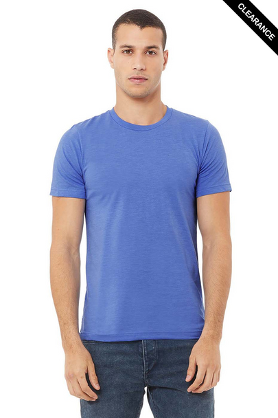 Clearance - Bella+Canvas 3001CVC Jersey Short Sleeve Tee | Heather Columbia Blue