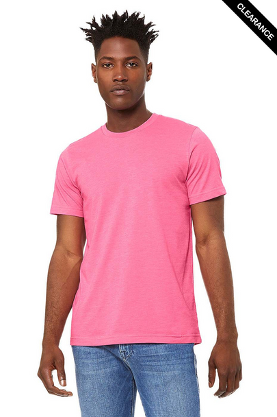 Clearance - Bella+Canvas 3001CVC Jersey Short Sleeve Tee | Heather Charity Pink