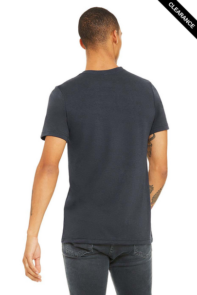 Clearance - Bella+Canvas 3001CVC Jersey Short Sleeve Tee | Heather Midnight Navy