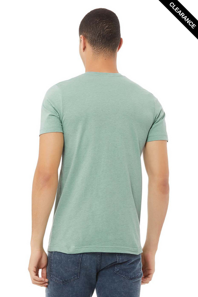 Clearance - Bella+Canvas 3001CVC Jersey Short Sleeve Tee | Heather Prism Dusty Blue