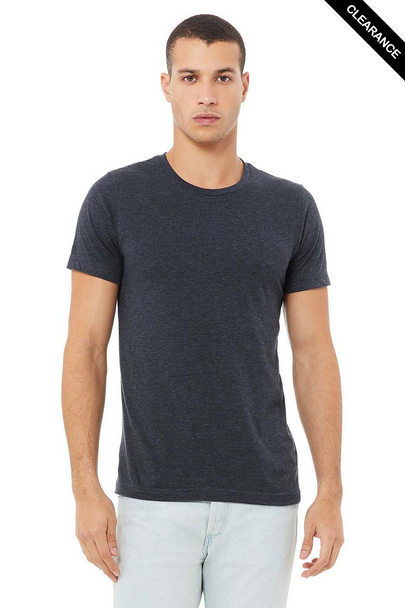 Clearance - Bella+Canvas 3001CVC Jersey Short Sleeve Tee | Heather Navy