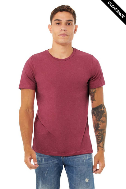 Clearance - Bella+Canvas 3001CVC Jersey Short Sleeve Tee | Heather Raspberry