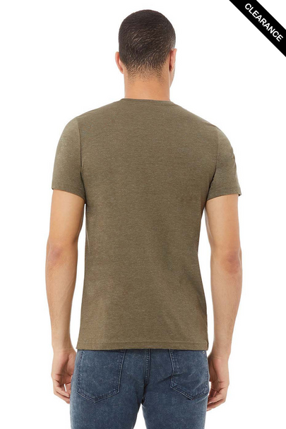 Clearance - Bella+Canvas 3001CVC Jersey Short Sleeve Tee | Heather Olive