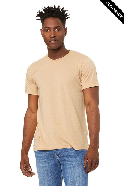 Clearance - Bella+Canvas 3001CVC Jersey Short Sleeve Tee | Heather Sand Dune