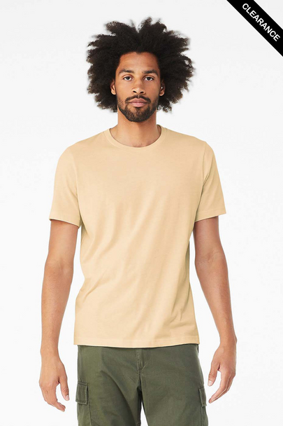 Clearance - Bella+Canvas 3001CVC Jersey Short Sleeve Tee | Heather Soft Cream