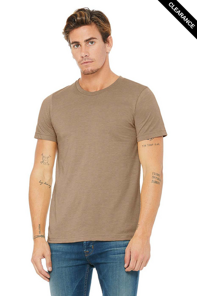 Clearance - Bella+Canvas 3001CVC Jersey Short Sleeve Tee | Heather Tan
