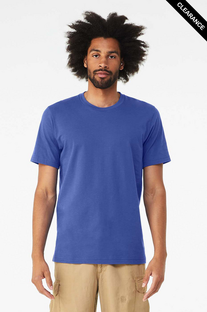 Clearance - Bella+Canvas 3001CVC Jersey Short Sleeve Tee | Solid True Royal Blend