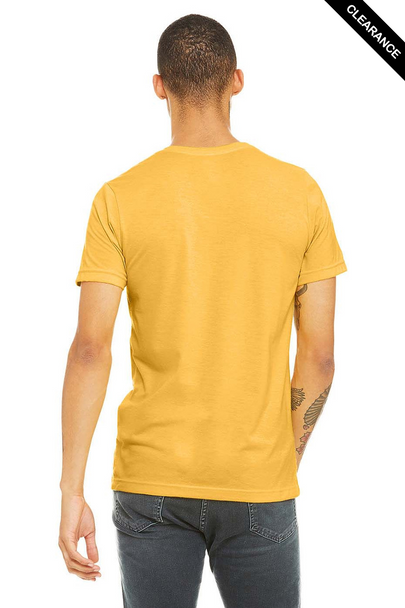 Clearance - Bella+Canvas 3001CVC Jersey Short Sleeve Tee | Heather Yellow Gold