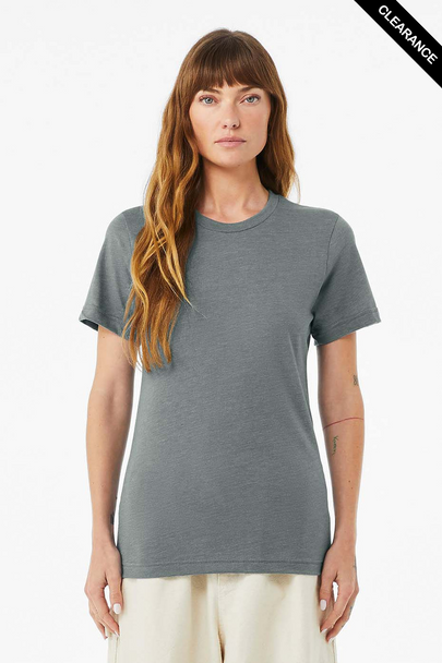 Clearance - Bella+Canvas 3001CVC Jersey Short Sleeve Tee | Heather Blue Storm