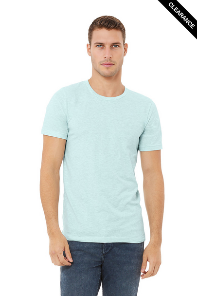 Clearance - Bella+Canvas 3001CVC Jersey Short Sleeve Tee | Heather Prism Ice Blue