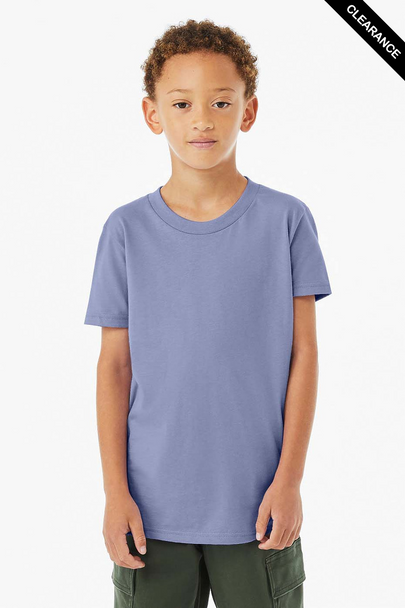 Clearance - Bella+Canvas 3001Y Youth Jersey Short Sleeve Tee | Lavender Blue