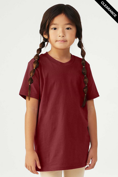 Clearance - Bella+Canvas 3001Y Youth Jersey Short Sleeve Tee | Cardinal