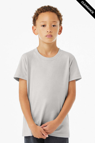 Clearance - Bella+Canvas 3001Y Youth Jersey Short Sleeve Tee | Solid Athletic Grey