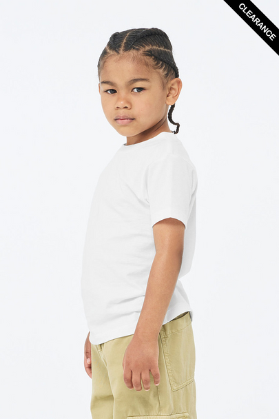 Clearance - Bella+Canvas 3001Y Youth Jersey Short Sleeve Tee | White