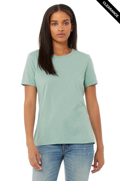 Clearance - Bella+Canvas 6400 Women’s Relaxed Jersey Short Sleeve Tee | Dusty Blue