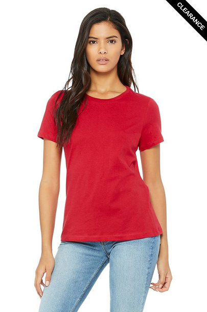 Clearance - Bella+Canvas 6400 Women’s Relaxed Jersey Short Sleeve Tee | Red