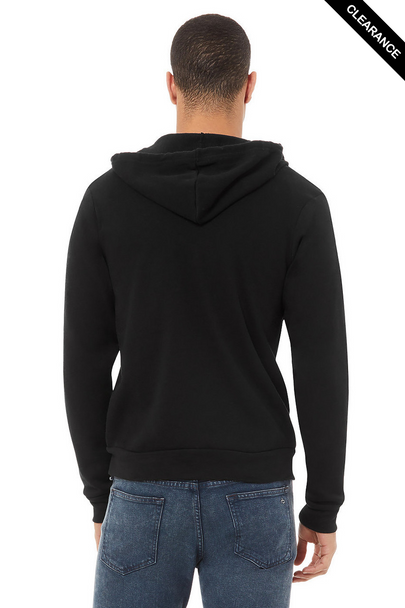Clearance - Bella+Canvas 3739  Unisex Sponge Fleece Full-Zip Hoodie | Black