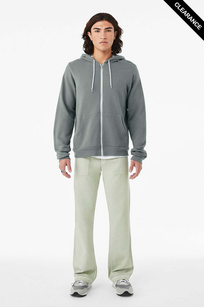 Clearance - Bella+Canvas 3739  Unisex Sponge Fleece Full-Zip Hoodie | Blue Storm