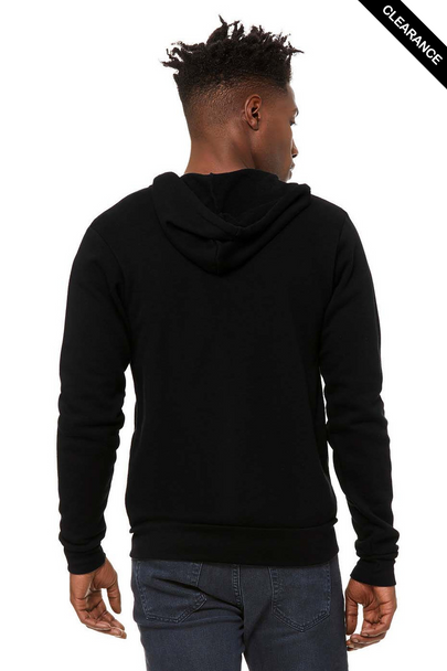 Clearance - Bella+Canvas 3739  Unisex Sponge Fleece Full-Zip Hoodie | DTG Black