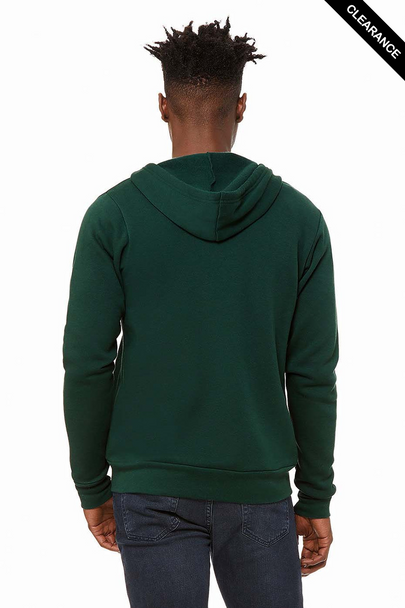 Clearance - Bella+Canvas 3739  Unisex Sponge Fleece Full-Zip Hoodie | Forest