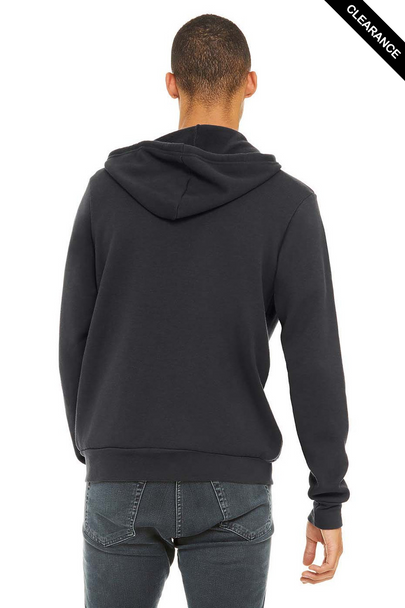 Clearance - Bella+Canvas 3739  Unisex Sponge Fleece Full-Zip Hoodie | Dark Grey