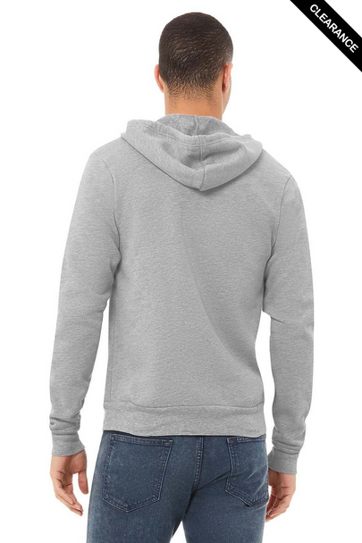 Clearance - Bella+Canvas 3739  Unisex Sponge Fleece Full-Zip Hoodie | Athletic Heather