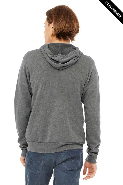 Clearance - Bella+Canvas 3739  Unisex Sponge Fleece Full-Zip Hoodie | Deep Heather