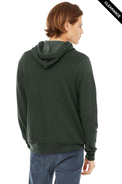 Clearance - Bella+Canvas 3739  Unisex Sponge Fleece Full-Zip Hoodie | Heather Forest