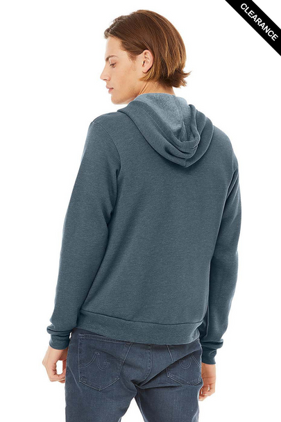 Clearance - Bella+Canvas 3739  Unisex Sponge Fleece Full-Zip Hoodie | Heather Slate