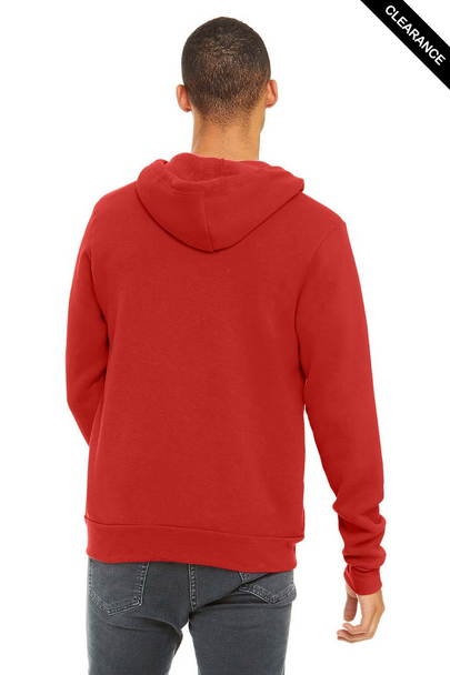 Clearance - Bella+Canvas 3739  Unisex Sponge Fleece Full-Zip Hoodie | Red