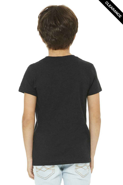 Clearance - Bella+Canvas 3001YCVC Youth Jersey Short Sleeve Tee | Black Heather