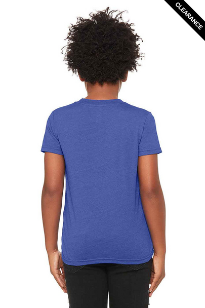Clearance - Bella+Canvas 3001YCVC Youth Jersey Short Sleeve Tee | Heather True Royal
