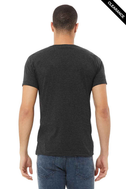 Clearance - Bella+Canvas 3005CVC Unisex Heather CVC V-Neck Short Sleeve Tee | Dark Grey Heather