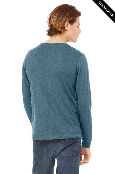 Clearance - Bella+Canvas 3501CVC Unisex Heather CVC Long Sleeve Tee | Heather Deep Teal