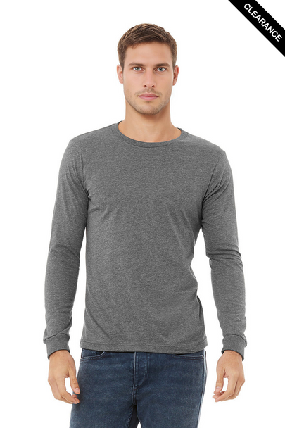Clearance - Bella+Canvas 3501CVC Unisex Heather CVC Long Sleeve Tee | Deep Heather