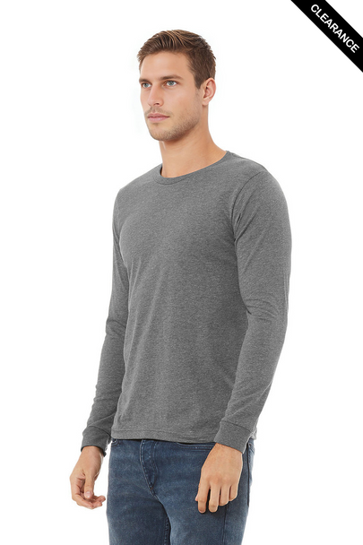 Clearance - Bella+Canvas 3501CVC Unisex Heather CVC Long Sleeve Tee | Deep Heather