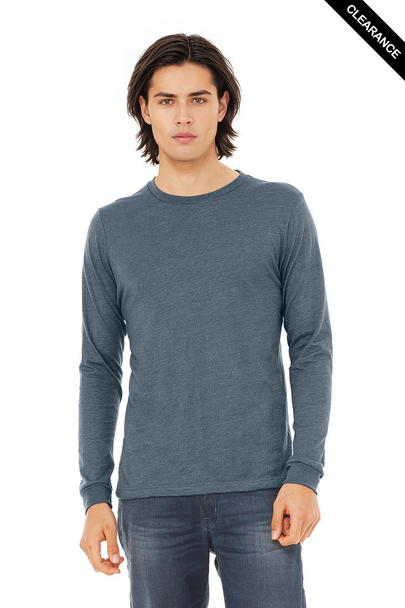 Clearance - Bella+Canvas 3501CVC Unisex Heather CVC Long Sleeve Tee | Heather Slate