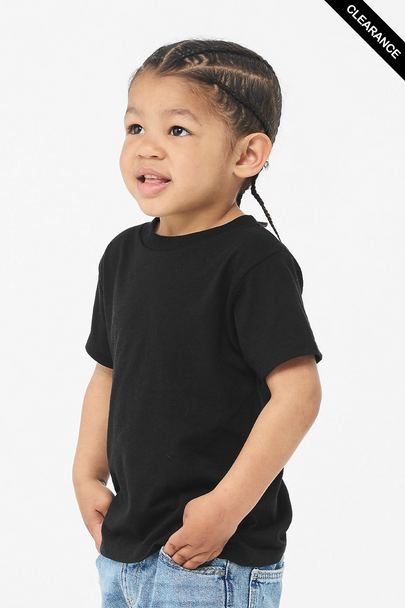 Clearance - Bella+Canvas 3413T Toddler Tri-Blend Short Sleeve Tee | Solid Black Triblend