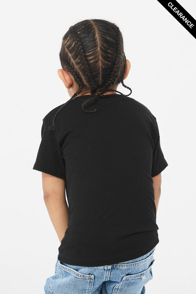 Clearance - Bella+Canvas 3413T Toddler Tri-Blend Short Sleeve Tee | Solid Black Triblend