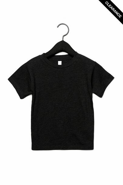 Clearance - Bella+Canvas 3413T Toddler Tri-Blend Short Sleeve Tee | Charcoal Black Triblend