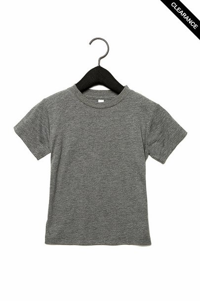 Clearance - Bella+Canvas 3413T Toddler Tri-Blend Short Sleeve Tee | Grey Triblend
