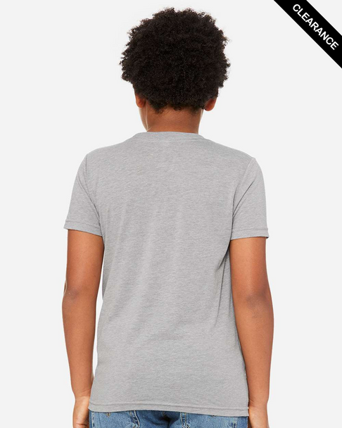 Clearance - 3413Y BELLA + CANVAS Youth Triblend Tee | Athletic Grey Triblend